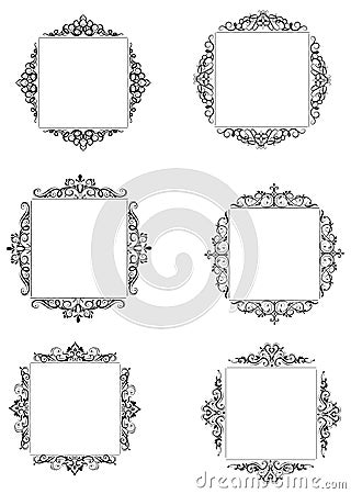 Vintage baroque frame Vector Illustration