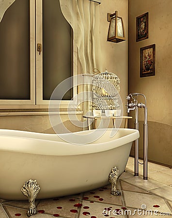 Vintage bathtub Stock Photo