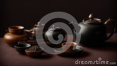 Vintage beautiful drink, beverage teaware design traditional teatime Stock Photo