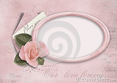 Vintage beautiful love card. Stock Photo