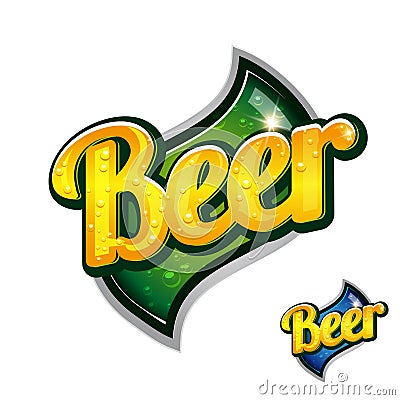 Vintage beer poster sign Vector Illustration