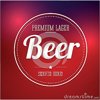 Vintage beer poster Vector Illustration