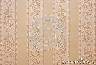 Vintage beige wallpaper Stock Photo