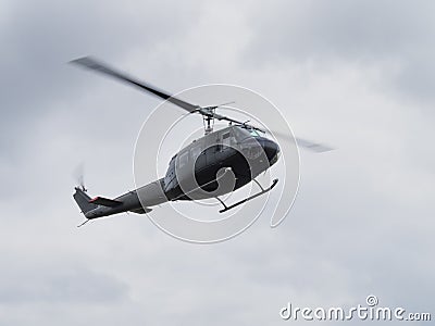 Vintage Bell UH1helicopter Stock Photo