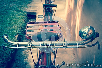 Vintage of bicycle Stock Photo