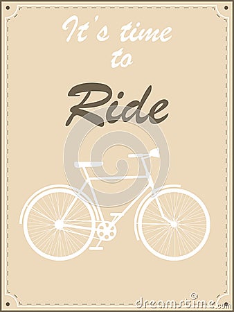 Vintage bike retro illustration Vector Illustration