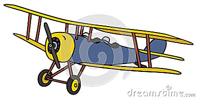 Vintage biplane Vector Illustration