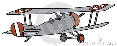 Vintage biplane Vector Illustration