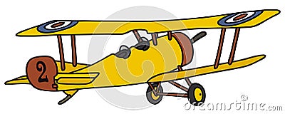 Vintage biplane Vector Illustration