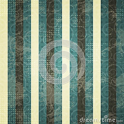 Vintage blue line seamess pattern Vector Illustration