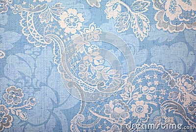 Vintage blue wallpaper Stock Photo