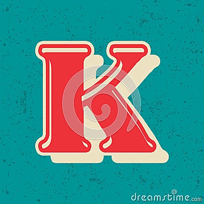 Vintage bold vector design alphabet and numbers Vector Illustration