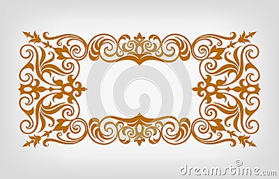 Vintage border frame ornate calligraphy vector Vector Illustration