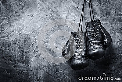 Vintage boxing gloves Stock Photo