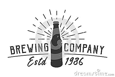 Vintage brewing company logotype concept Vector Illustration