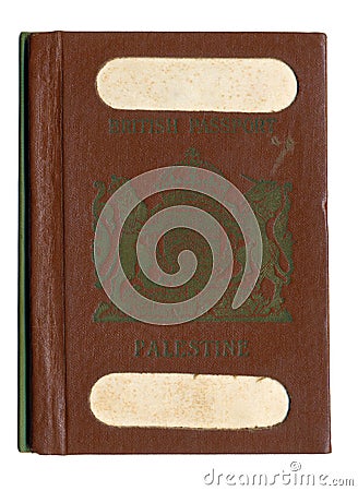 Brith-Palestine Vintage Passport Stock Photo