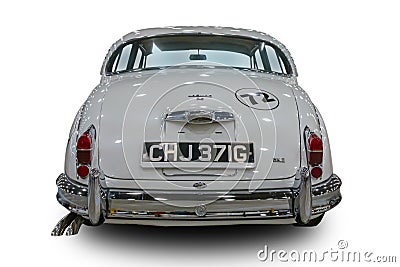 The Vintage British mid-sized luxury sports saloon car Jaguar Mark 2 1966. White background Editorial Stock Photo