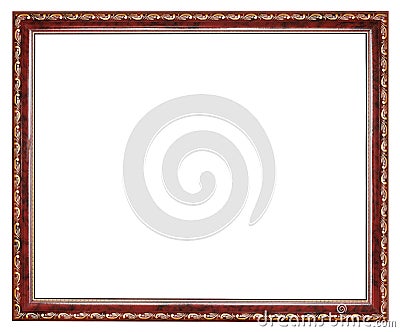 Vintage brown decorated wooden picture frame Stock Photo