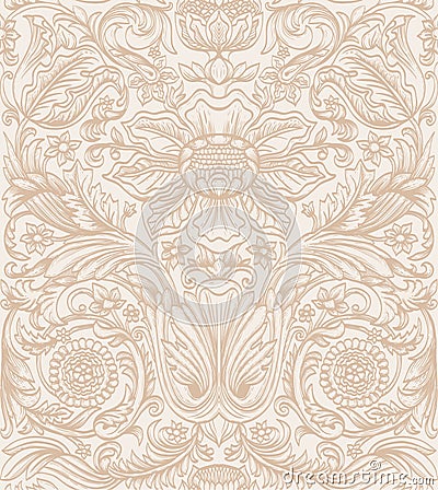 Vintage brown seamless pattern Vector Illustration