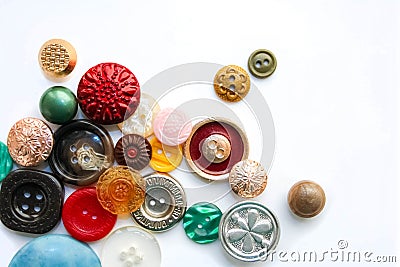 Vintage buttons Stock Photo