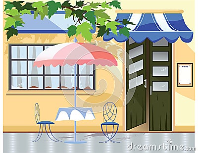 Vintage cafe Vector Illustration