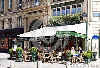 The vintage cafe de Belle epoque, Paris, France Editorial Stock Photo