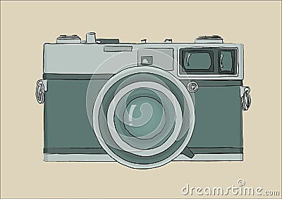 Vintage camera green Stock Photo