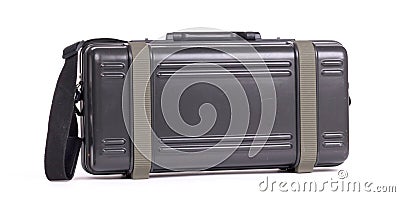 Vintage camera hardcase, isolated Stock Photo