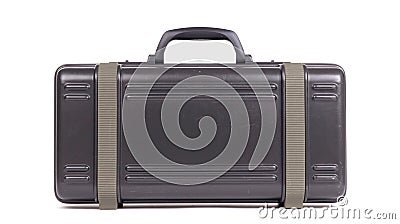 Vintage camera hardcase, isolated Stock Photo