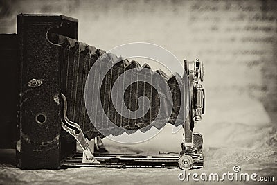 Vintage camera, rare item Stock Photo