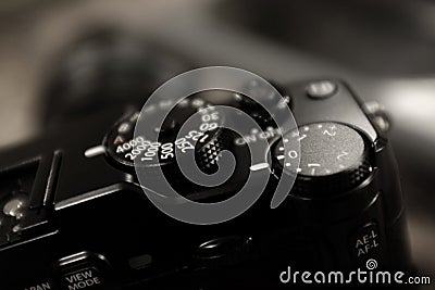 Vintage Camera Shutter Speed Dial Photography Stock Photo