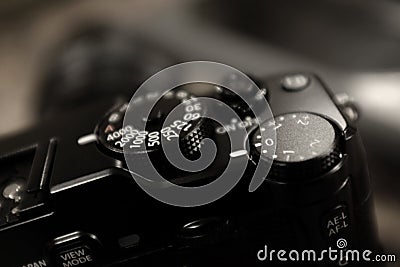 Vintage Camera Shutter Speed Dial Photography Stock Photo