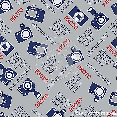 Vintage cameras. Background composition. Vector Illustration