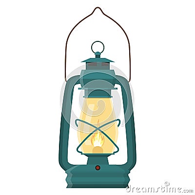 Vintage camping lantern Vector Illustration