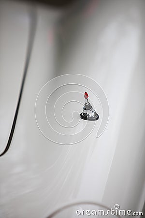 Vintage car antenna Stock Photo