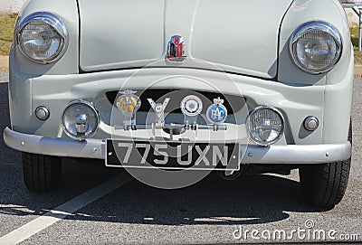 Vintage car badges Editorial Stock Photo