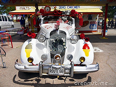 Vintage Car Chevrolet, Seligman, Route 66, Arizona Editorial Stock Photo