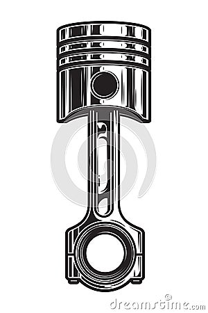 Vintage car engine piston template Vector Illustration