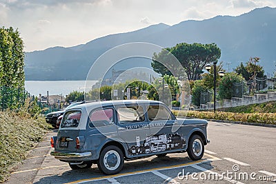 Vintage car Fiat 1100 family (Fiat 1100 classic station wagon) from around 1960 Editorial Stock Photo