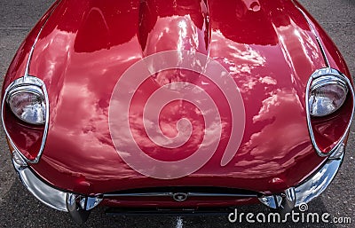 Vintage car 1967 Jaguar E Type Series 4.2 Roadster Editorial Stock Photo