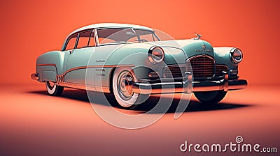 Vintage car on a magazine cover gracing the pages Editorial Stock Photo