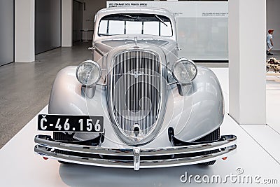 Vintage car in SKODA Auto Museum Editorial Stock Photo
