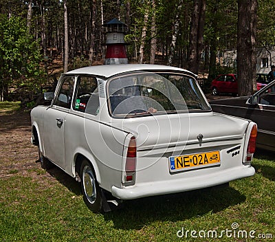 Vintage car Trabant 501 parked Editorial Stock Photo
