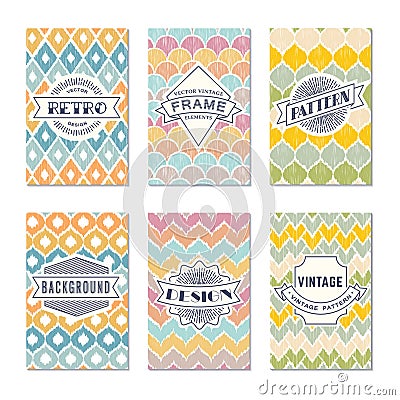 Vintage cards Vector Illustration