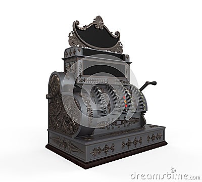 Vintage Cash Register Stock Photo