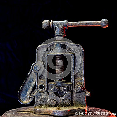 Vintage Cast Iron Vise Grip Number 600 Stock Photo