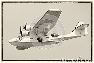 Vintage Catalina flying boat Editorial Stock Photo