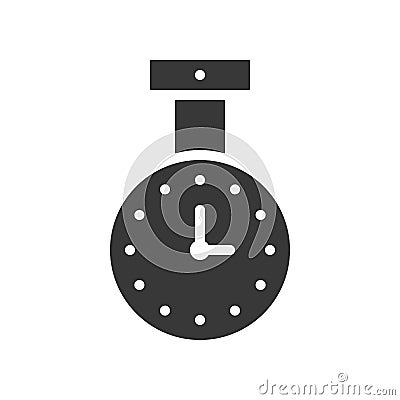 Vintage celling clock solid icon pixel perfect Vector Illustration