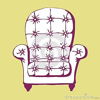 Vintage chair Vector Illustration