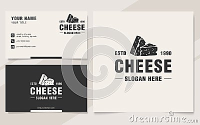 Vintage cheese logo template monogram style Stock Photo